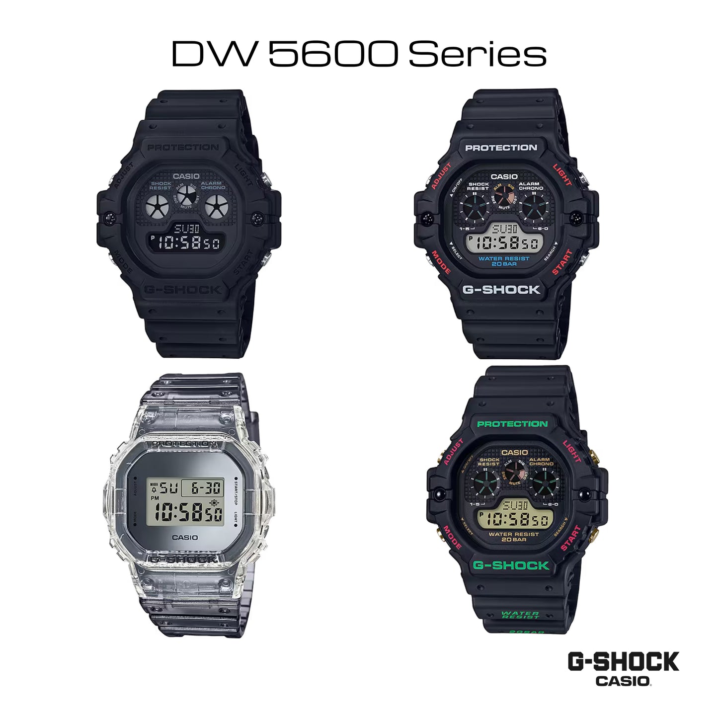 G-Shock DW 5600 & DW 5900 Series