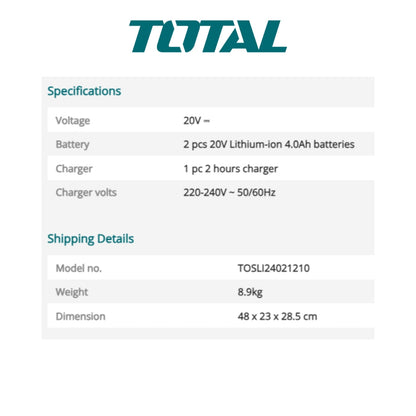 TOTAL 20V Cordless 3IN1 Combo Set