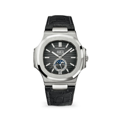 Nautilus Black Strap Stainless Steel