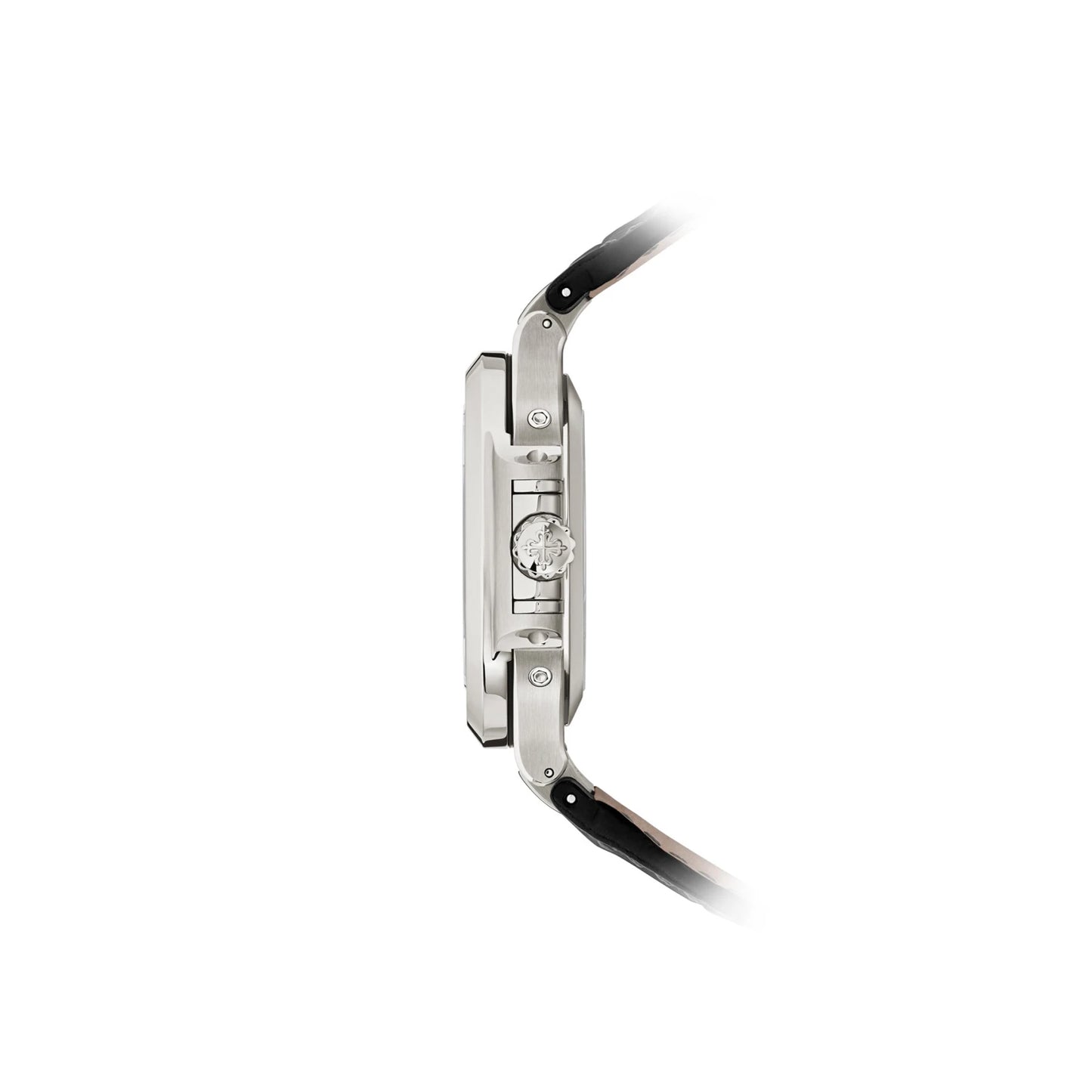 Nautilus Black Strap Stainless Steel