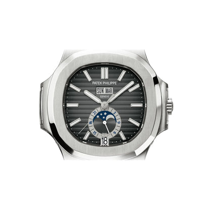 Nautilus Black Strap Stainless Steel