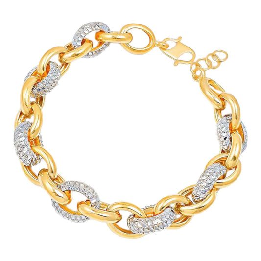 Gelang Sauh Oval Diamond Cut Chrome